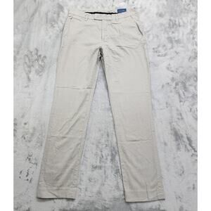 Fairlane Pants Mens 33/34 Tan Refined Twill Slim Fit Chino Cotton Tencel Office‎